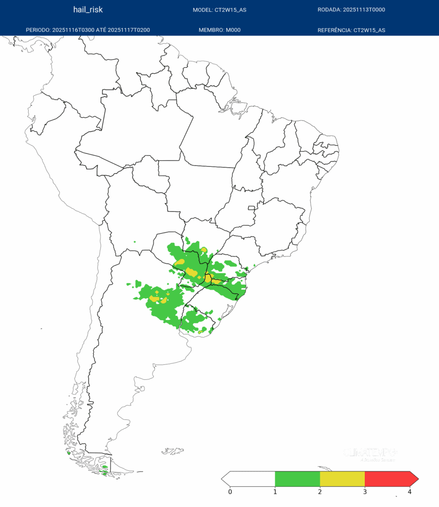 risco de granizo
