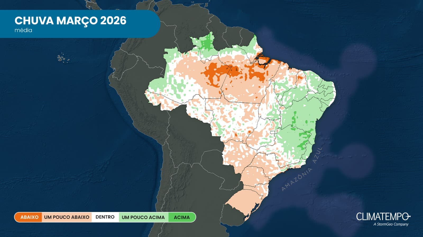 Imagem da notícia Clima em março de 2026: previsão para todo o Brasil